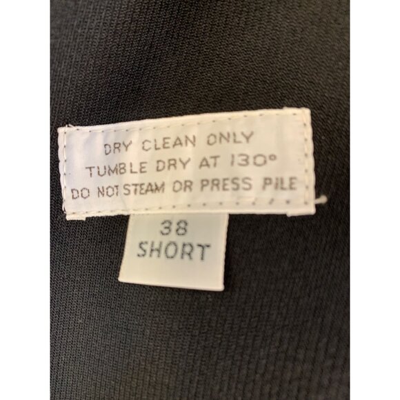 London Fog Mens Black Wool Blend Over Coat Faux Fur Collar Size 38S RJ10624 - Picture 4 of 9